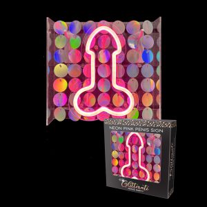 Glitterati Neon Pink Penis Sign