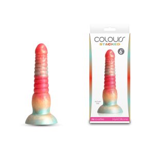 Colours Stacked - 6'' Dildo - Red/Gold