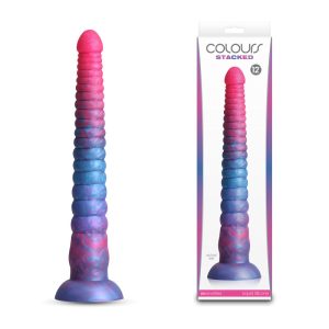 Colours Stacked - 12'' Dildo - Pink/Blue