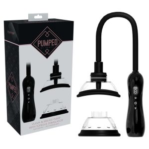 PUMPED Vulva & Breast Pump with Tongue Stimulator - Black