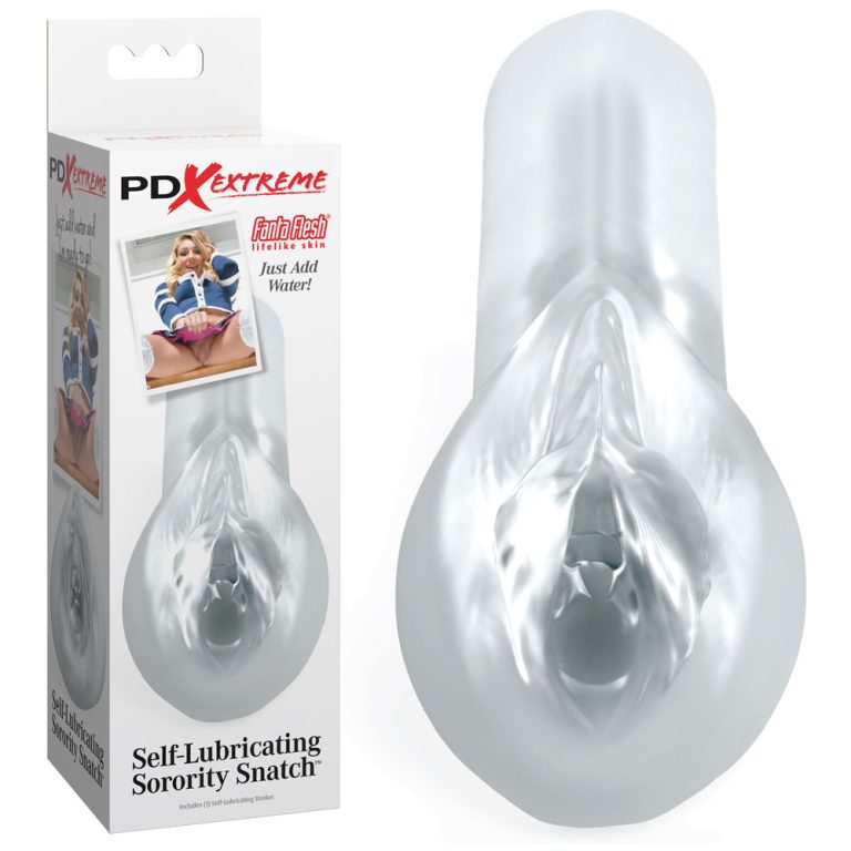 Pipedream Extreme Toyz Self Lubricating Sorority Snatch - Clear