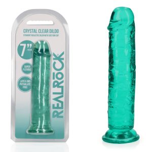 REALROCK 18 cm Straight Dildo - Turquoise