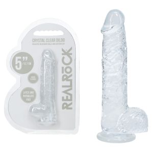 REALROCK 5'' Crystal Clear Dildo with Balls - Clear